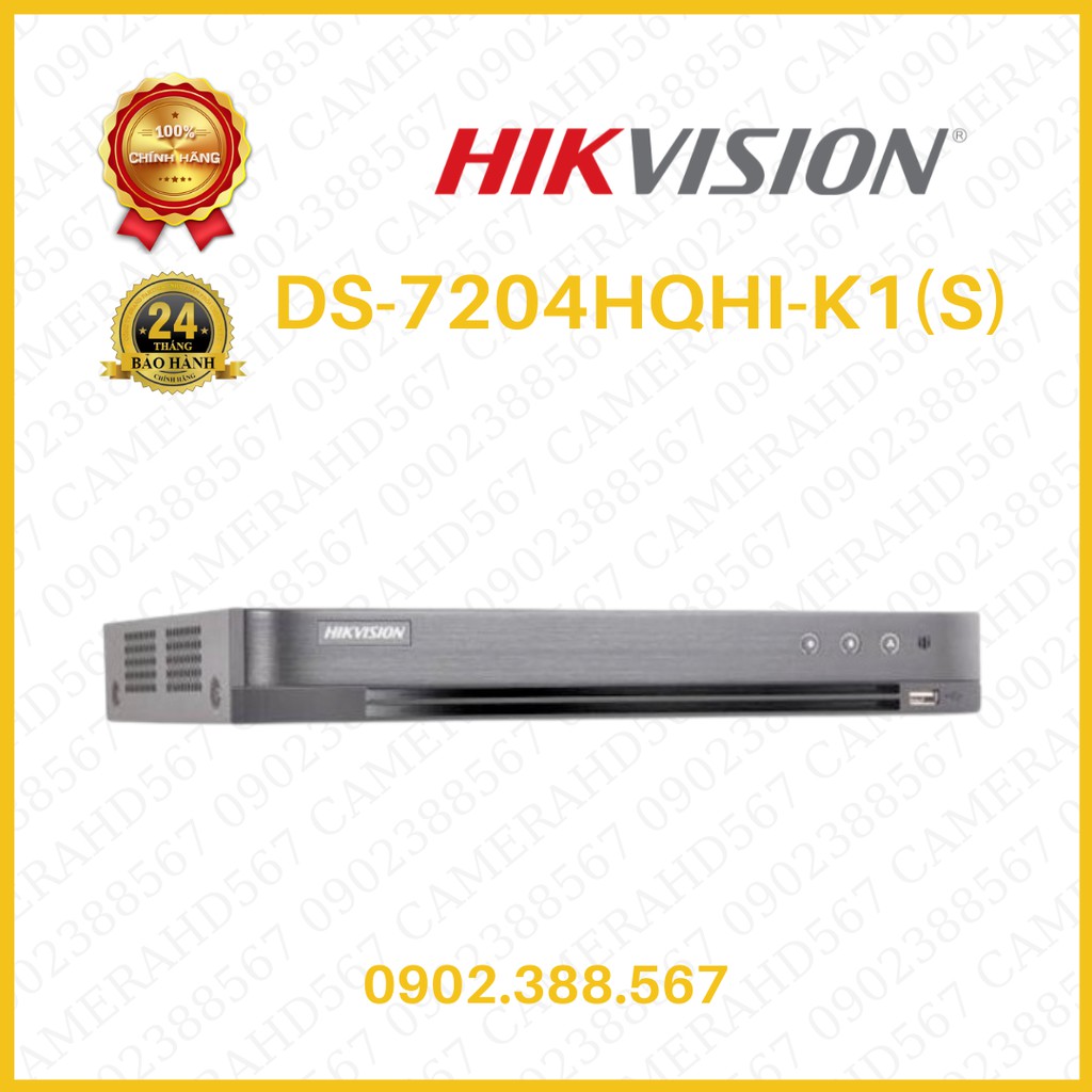 Đầu ghi hình TVI-IP 4 kênh TURBO 4.0 HIKVISION DS-7204HQHI-K1