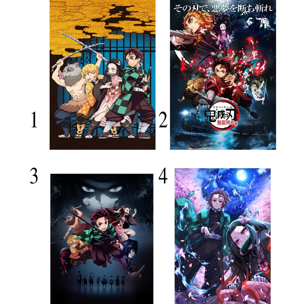 ảnh poster anime in hình kimetsu no yaiba/ Thanh gươm diệt quỷ