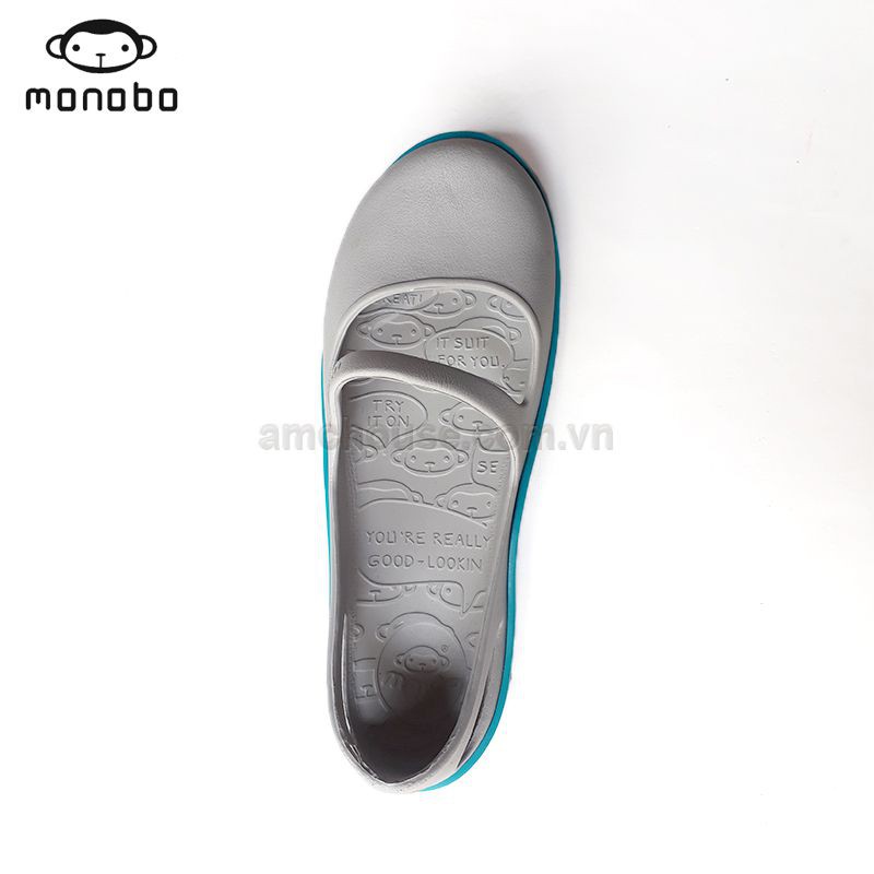Giày đúc Thái Lan đi mưa MONOBO - TAMMY - xám đế xanh | BigBuy360 - bigbuy360.vn