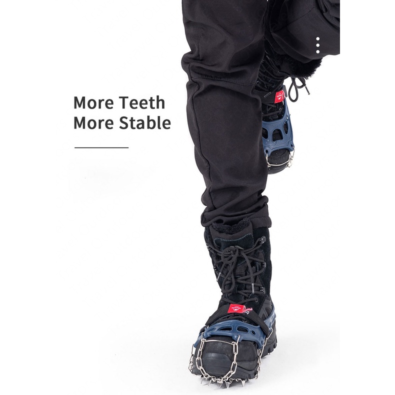 Cặp Đinh Gắn Đế Giày 25 Răng Naturehike Bằng Thép Không Gỉ Siêu Nhẹ Chống Trượt Tiện Dụng Khi Đi Tuyết / Leo Núi
