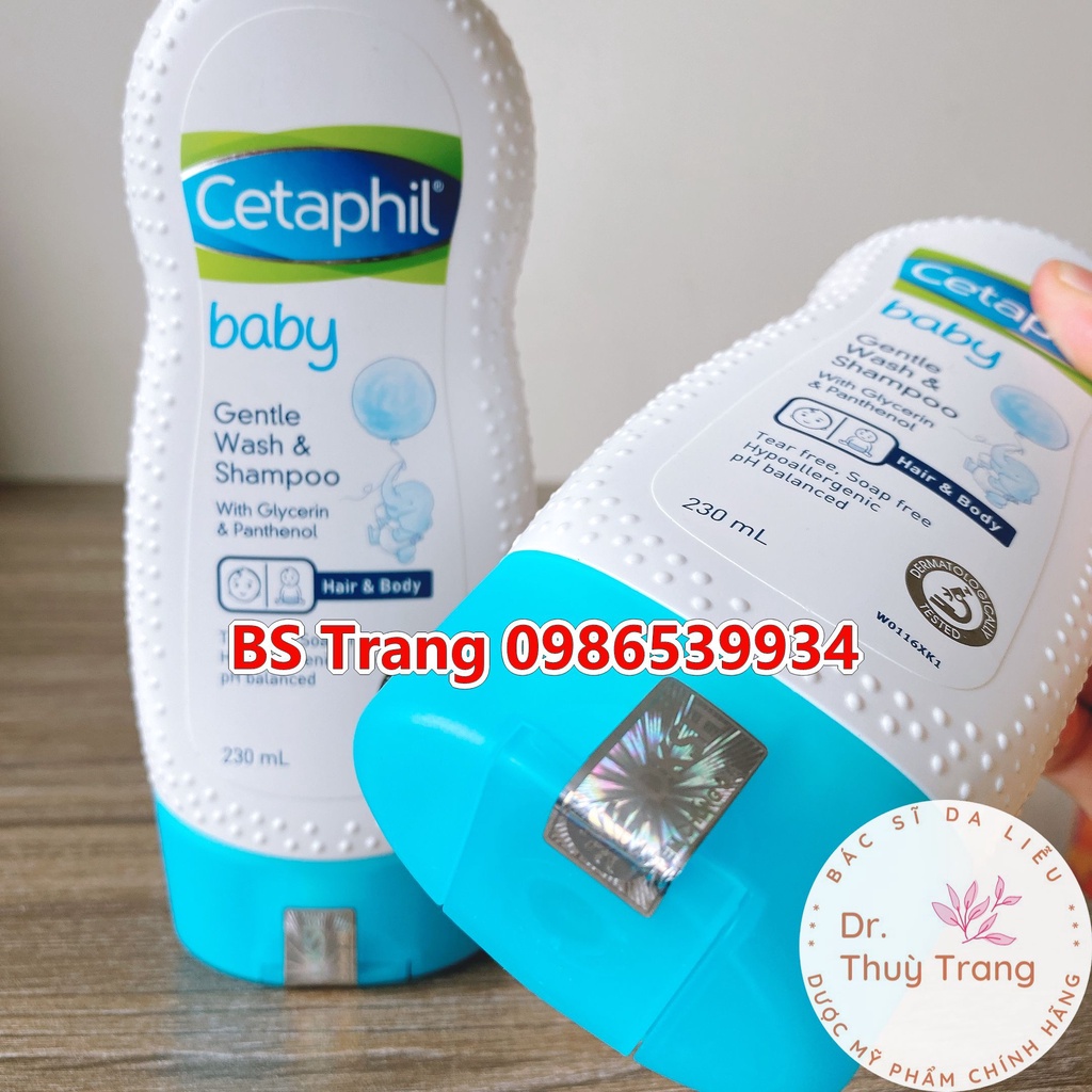 [NHẬP KHẨU] SỮA TẮM GỘI TOÀN THÂN CHO BÉ CETAPHIL BABY 2 in 1 - 230ml