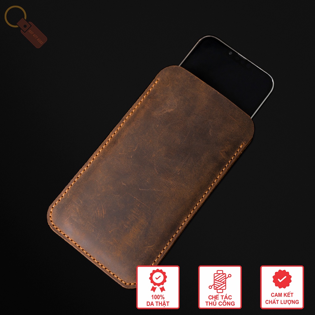 Bao Da Điện Thoại IPHONE - Da Nhập Khẩu - Chế Tác Thủ Công