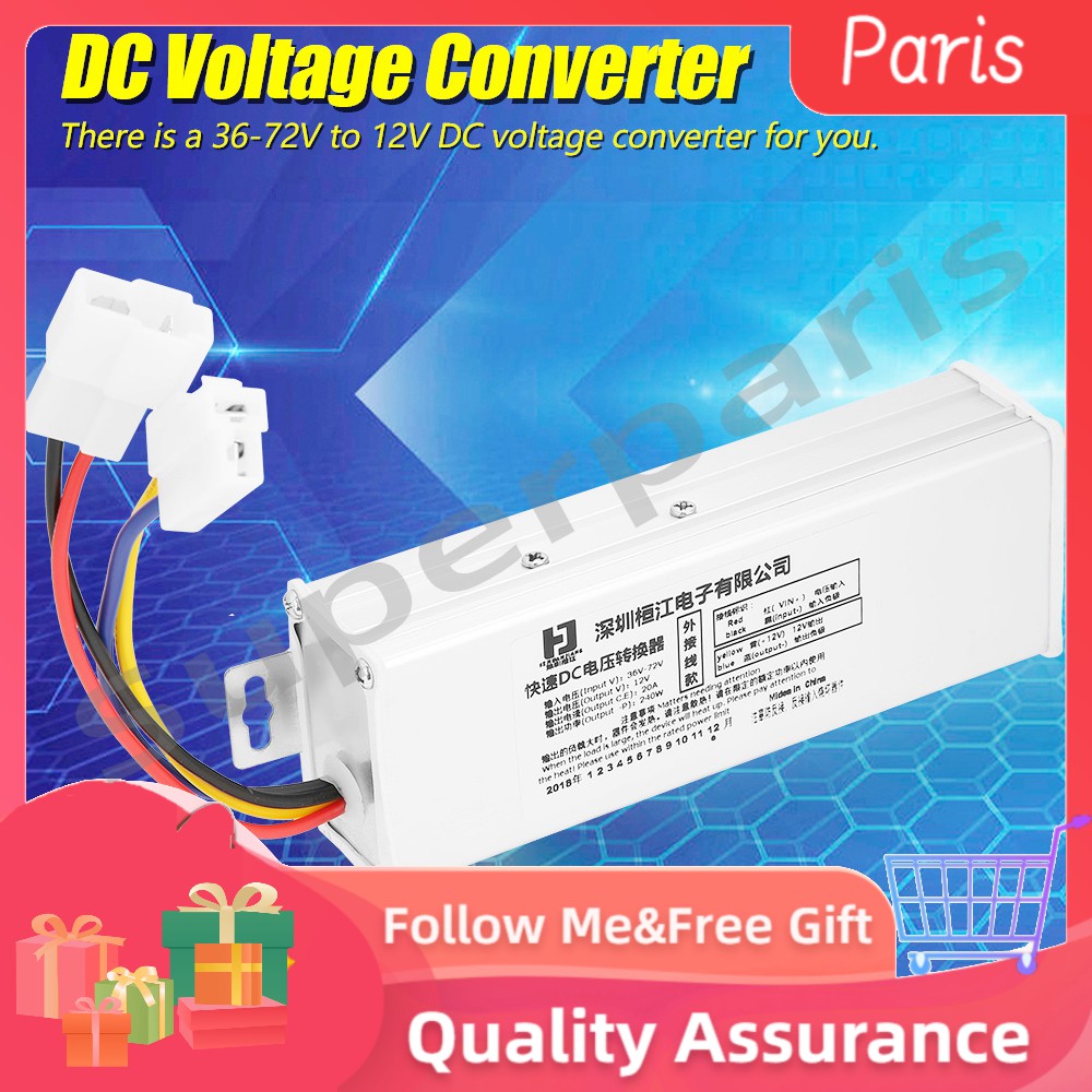 Máy biến thế chuyển đổi nguồn điện DC 36-72v sang 12v 20a 240w tiện dụng