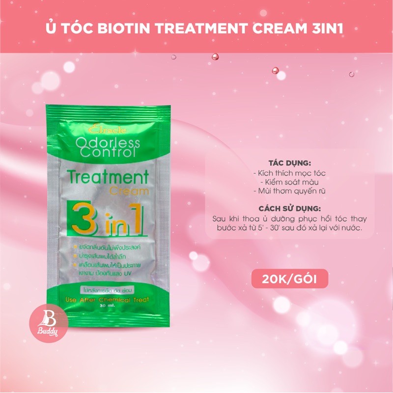 Ủ Tóc 💝𝗙𝗥𝗘𝗘𝗦𝗛𝗜𝗣💝 Kem Ủ Dưỡng Tóc Green Bio Super Treatment Cream 30ml [Chuẩn Thái]