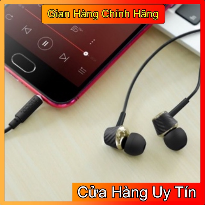 Tai Nghe Dây Hoco M70 Chính Hãng Có Chùm Tai Êm Ái Khi Sử Dụng