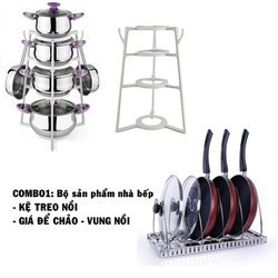 Kệ treo nồi chảo Tashuan - Kệ để nồi và chảo tiện dụng