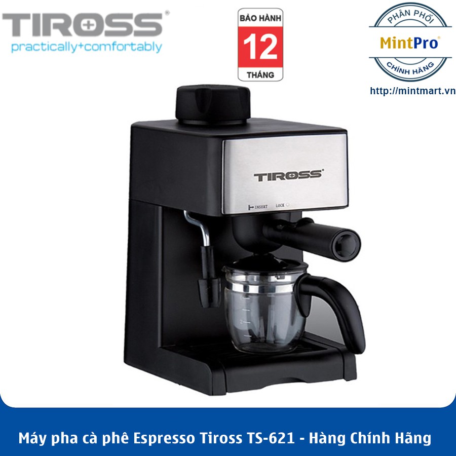 Máy pha cà phê Espresso Tiross TS-621 - Hàng Chính Hãng