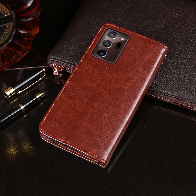 Bao da điện thoại nắp gập kiêm ví chất lượng cao dành cho Samsung Galaxy Note 20 Ultra 5G