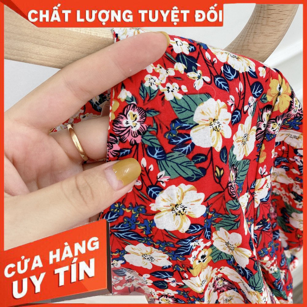 Váy Hoa Nhí Màu Xinh [ 𝐅𝐑𝐄𝐄 𝐒𝐇𝐈𝐏 ] Vải đũi thô , chuẩn hàng l1 xịn , vải mặc siêu mát Váy thiết kế khoá sau lưng