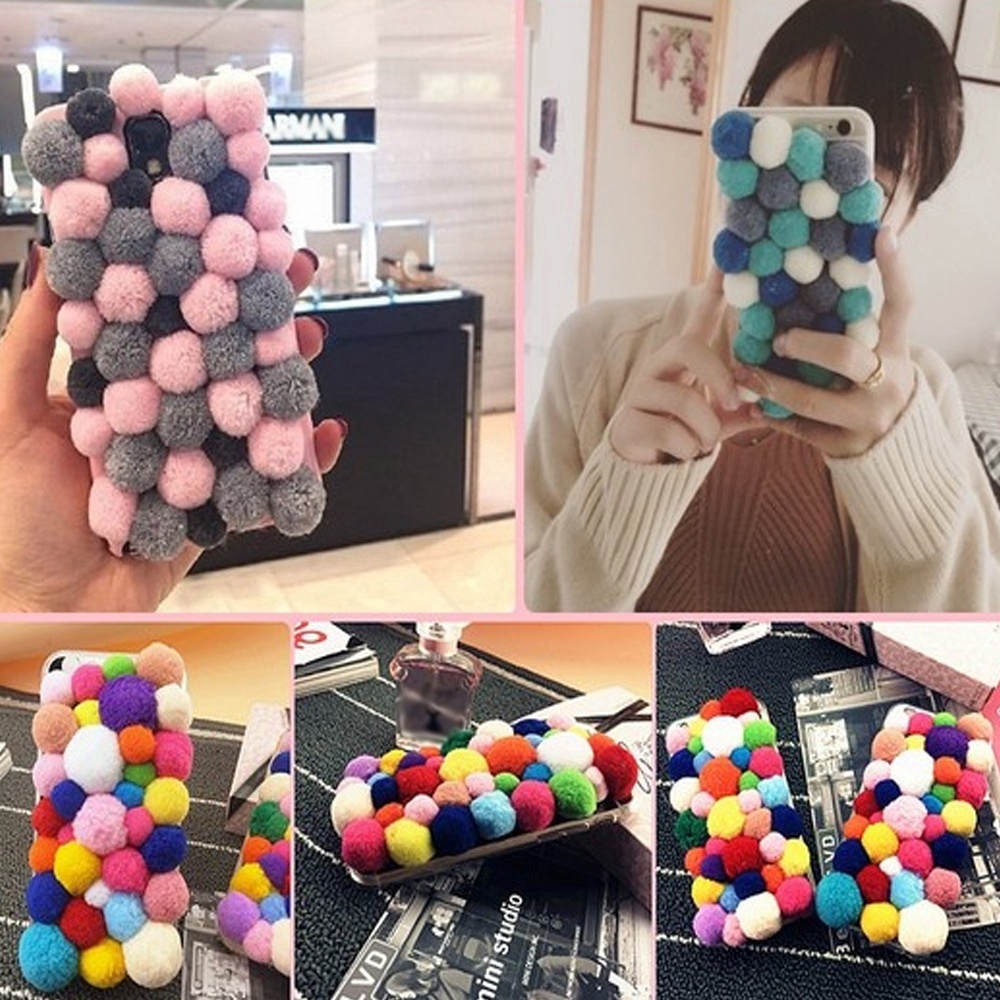 Bộ 100 bóng len nhiều màu dùng làm đồ trang sức thủ công tiện dụng