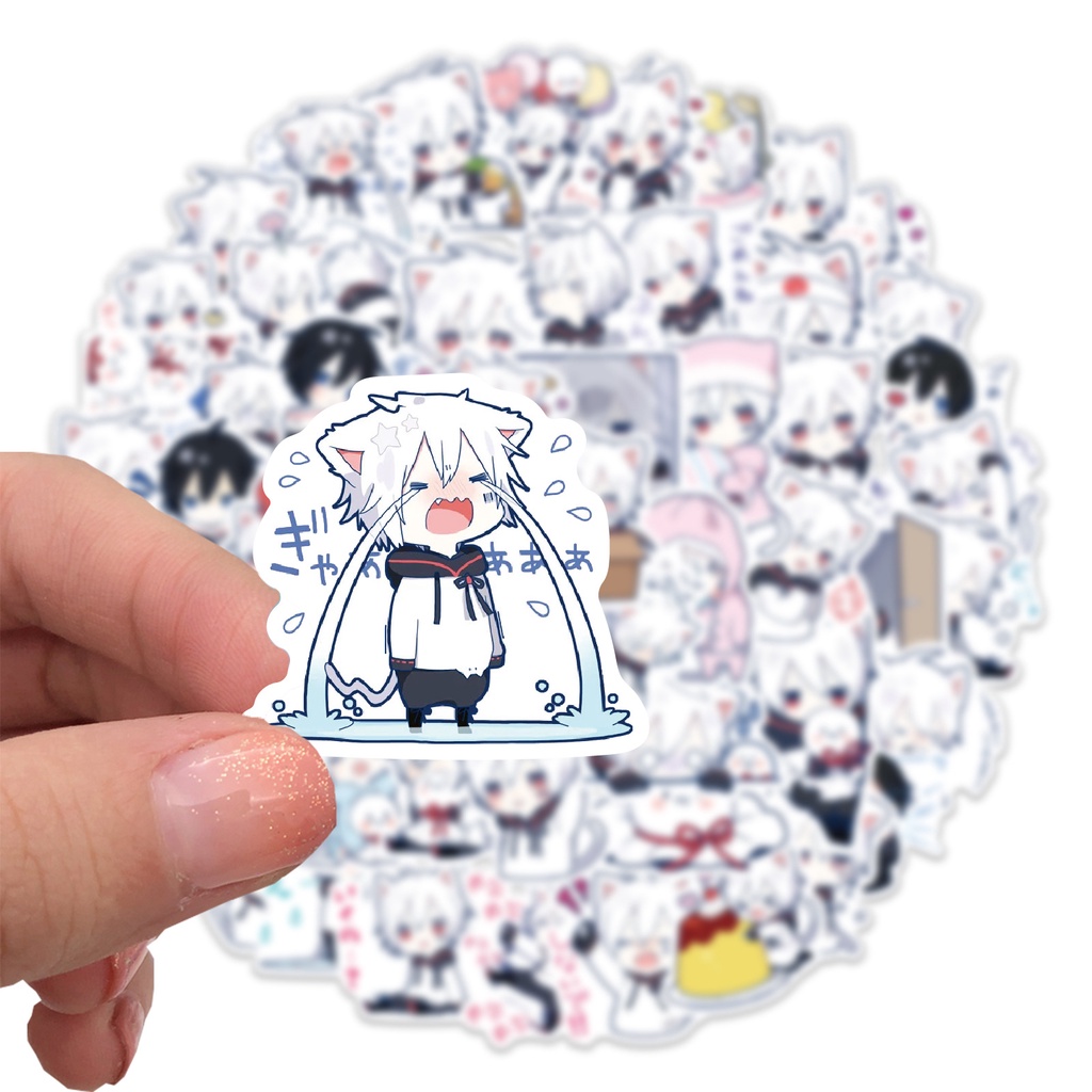 Bộ 65 Miếng Dán Hình Cậu Bé Shota Dễ Thương Dùng Trang Trí Vali/Laptop/Điện Thoại