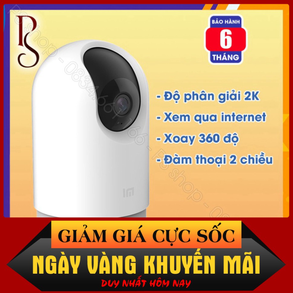 NGÀY KHUYẾN MÃI $ Camera an ninh Xiaomi 2K Pro - Xoay 360 độ, hồng ngoại quay đêm, kết nối internet, wifi 5GHz, Xem trên