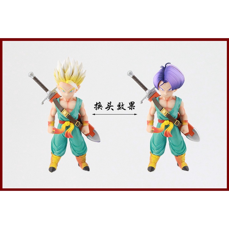 (Có sẵn - 15cm) Mô hình DragonBall - Trunks Kid 2 đầu đeo kiếm cực đẹp