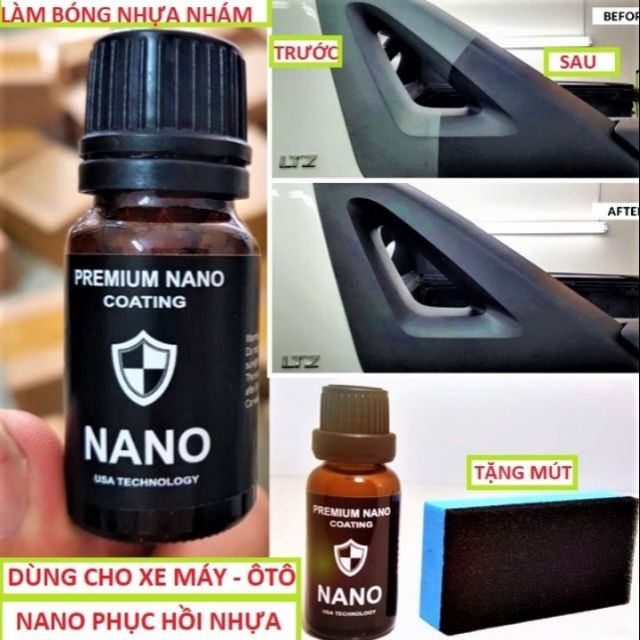 CHAI NANO ĐÁNH BÓNG NHỰA XE SIÊU BÓNG