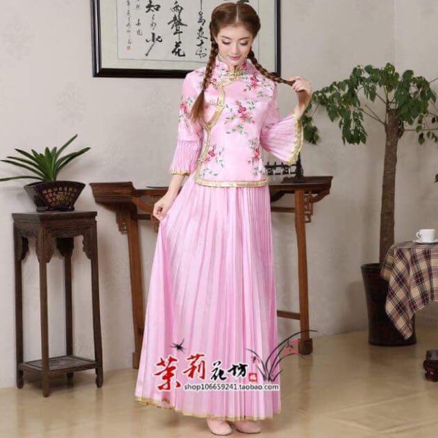 Váy Sườn xám cách tân - cổ trang hán phục cheongsam