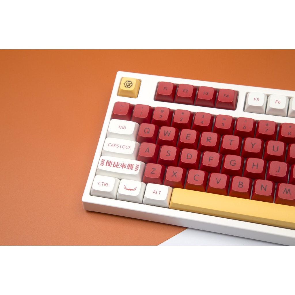 EVA 2 keycap, 138 keycaps PBT keycaps XDA Cấu hình XDA Bấm đúp Bàn phím EVA tiếng Nhật cho bàn phím cơ chơi game, bàn phím cơ
