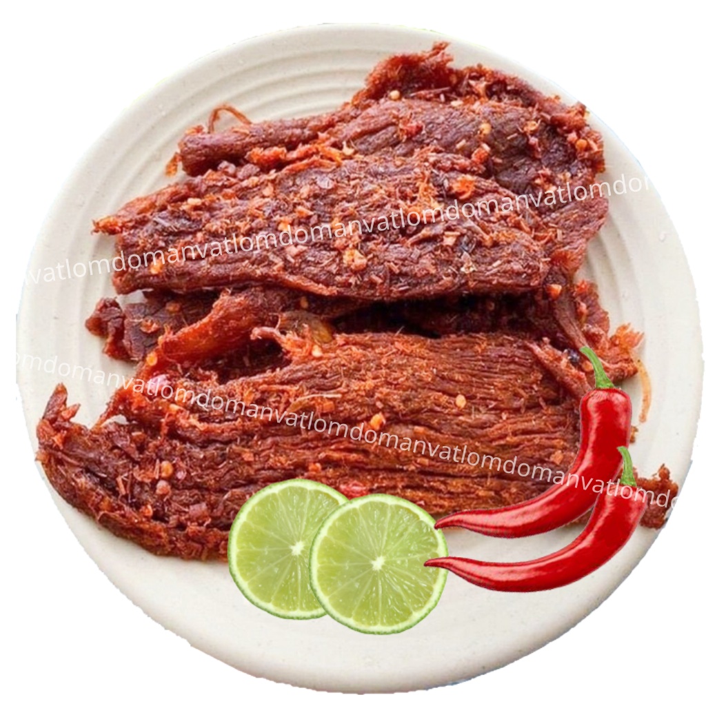 Khô bò miếng 200g LomDom food đồ ăn vặt Hà Nội vừa ngon vừa rẻ | BigBuy360 - bigbuy360.vn