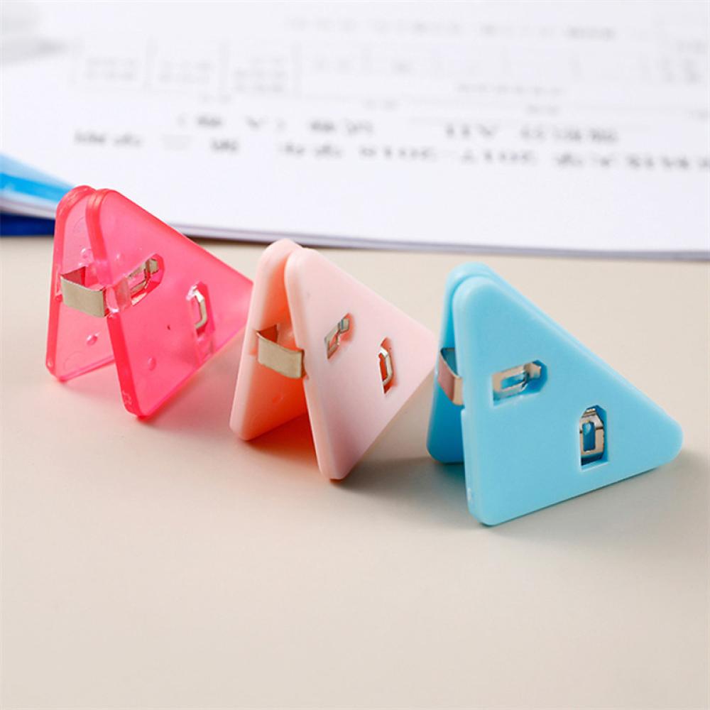 Bộ 5 Kẹp Góc Sách Hình Tam Giác Trong Suốt Dễ Thương E4I1