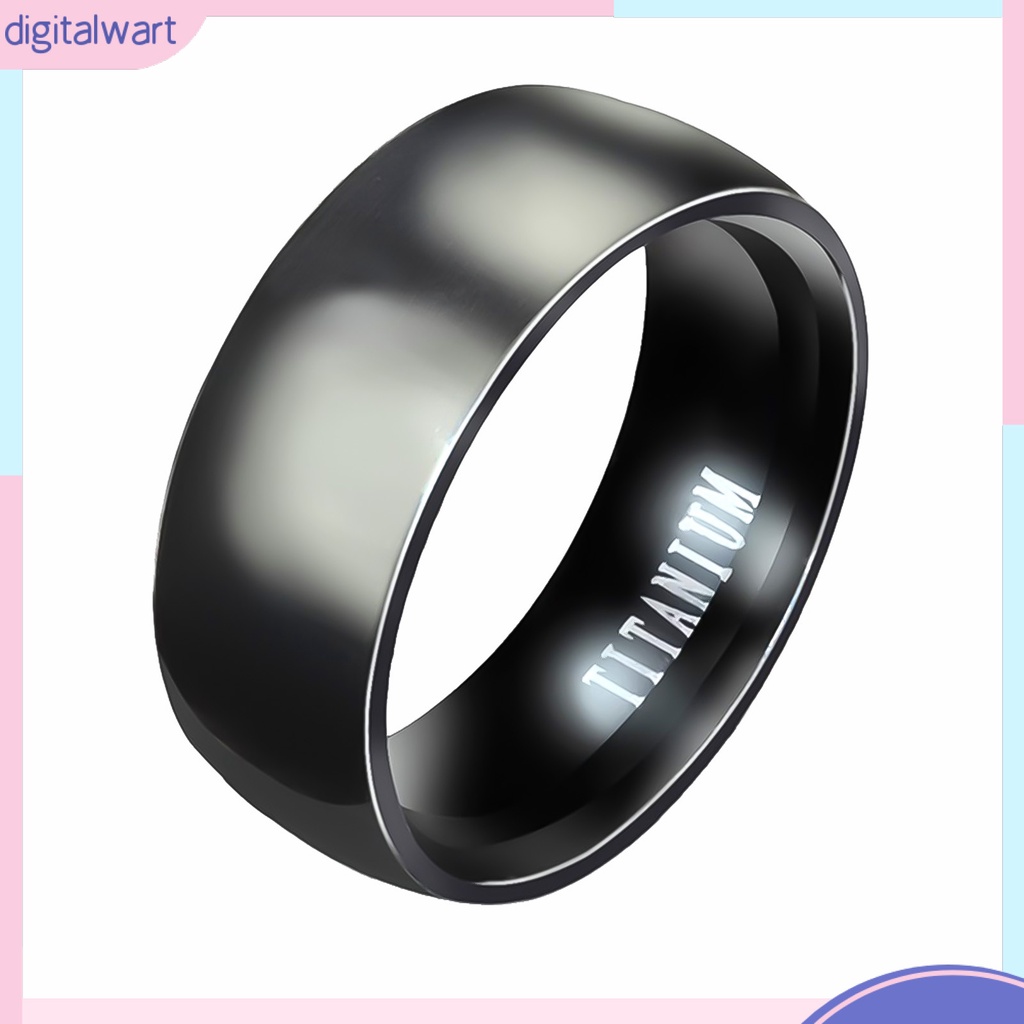 Nhẫn titan kiểu dáng đơn giản rộng 8mm dành cho nam