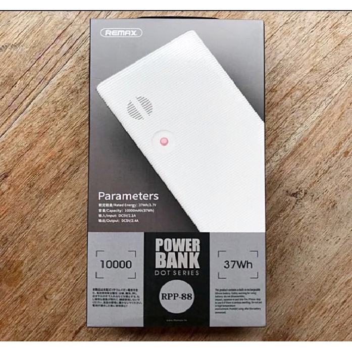 Pin dự phòng Remax Rpp-88 10000mAh lõi Lithium Polymer chính hãng