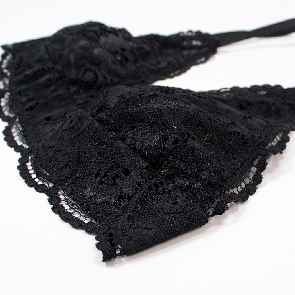 Bộ 3 áo ngực Varsbaby D325 bằng ren không gọng khuôn ngực hình tam giác thời trang Pháp mùa hè cho nữ