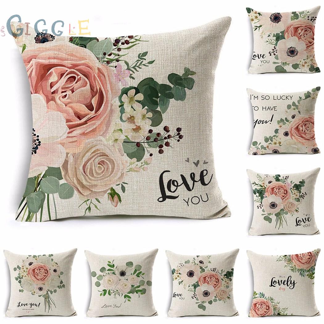 1 Áo Gối Kích Thước 45x45cm Được Làm Từ Chất Liệu Cotton Và Vải Lanh Dùng Trong Phòng Ngủ