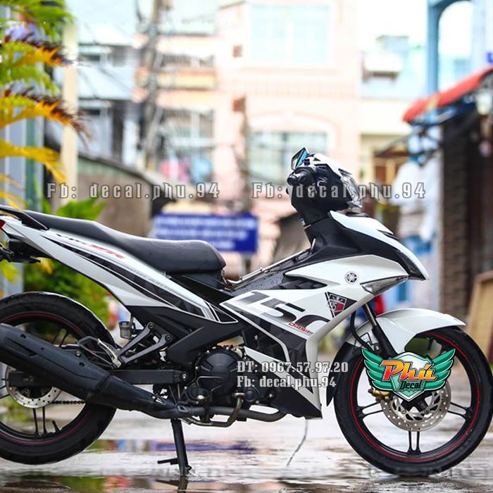 Tem rời Exciter 150 Y15zr xe trắng (V)
