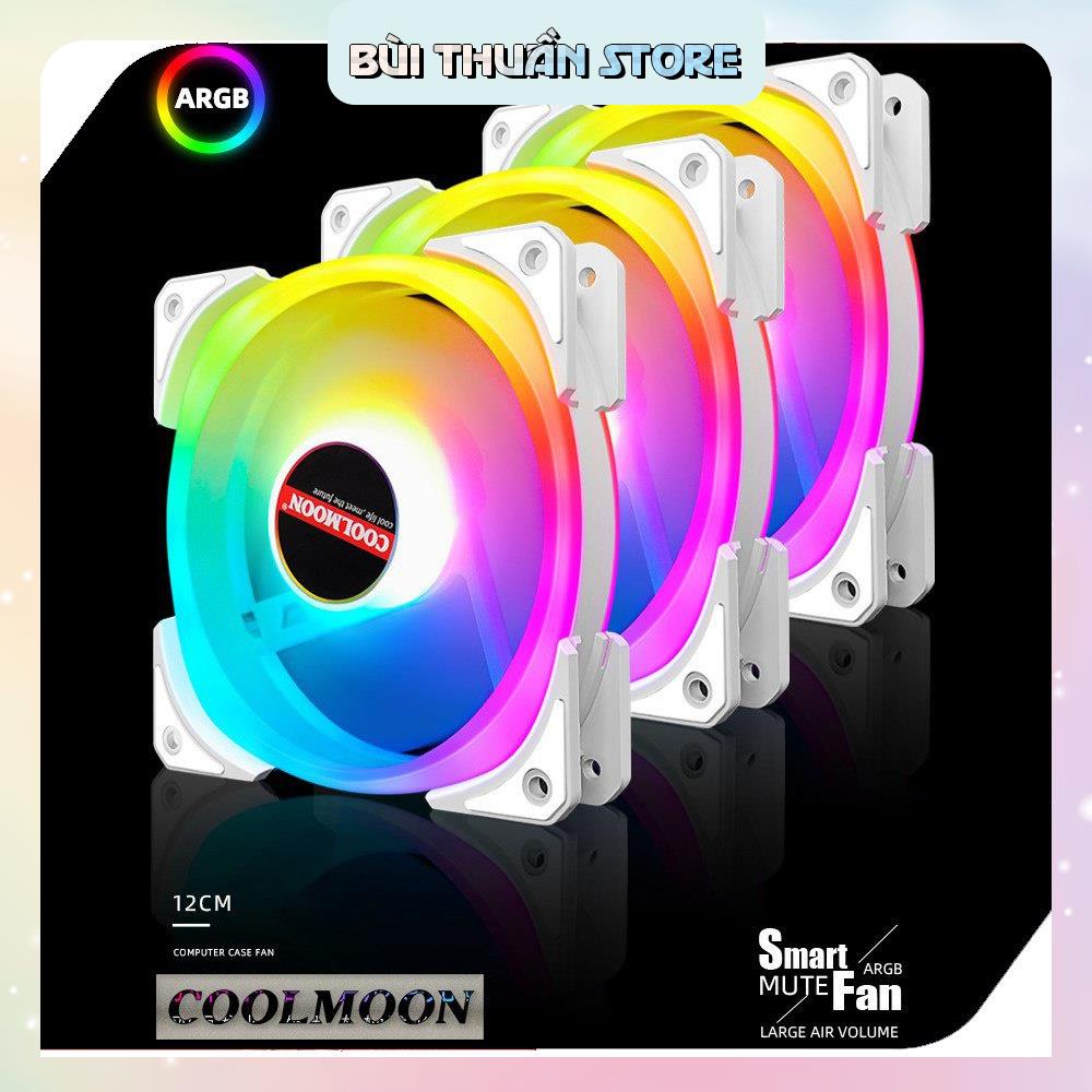 Quạt Tản Nhiệt, Fan Led ARGB Coolmoon U4 - Led Dual Ring (Led tâm + Led viền)