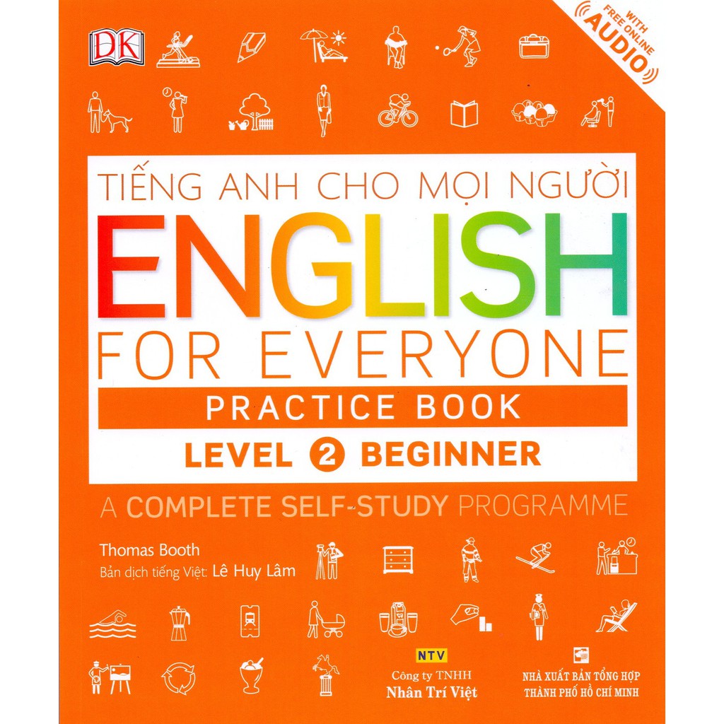 Sách - Tiếng Anh Cho Mọi Người - English For Everyone Level 2 Beginner Practice Book (Kèm CD)