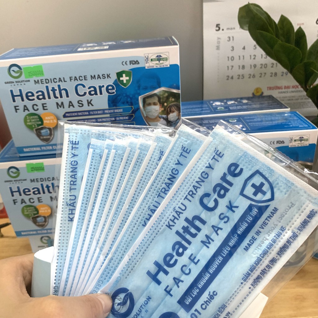 Khẩu trang y tế 3 lớp Kháng khuẩn Health Care