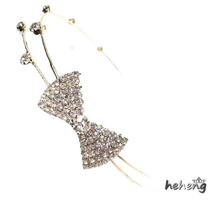 Cài Tóc Nơ Đính Đá Phong Cách Hàn Quốc Cho Cô Dâu