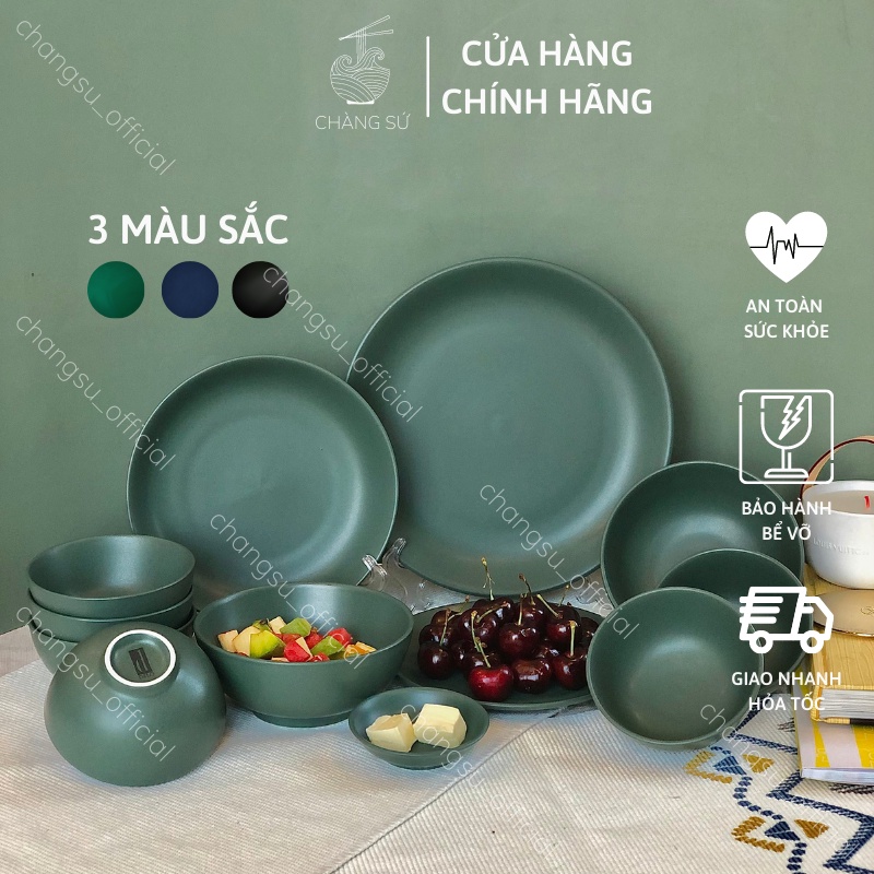 Bộ bát đĩa cao cấp Dílo phong cách Bắc Âu 15 món - Set chén dĩa sứ đẹp 3 màu sắc - Vỡ 1 đổi 1