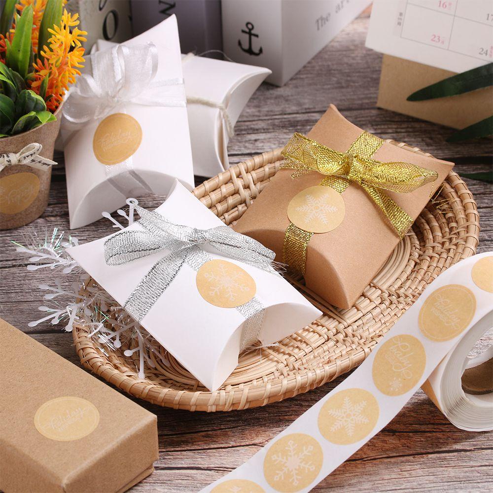 Cuộn 500 Thẻ Giấy Kraft 6 Phong Cách Dùng Để Gói Bánh Quy / Quà Cưới