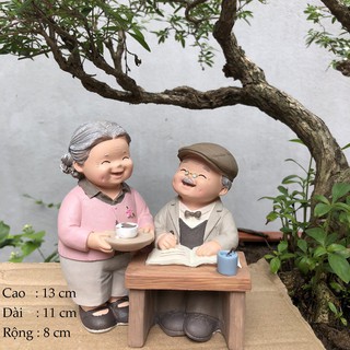 Tượng Ông Bà lão decor siêu đẹp