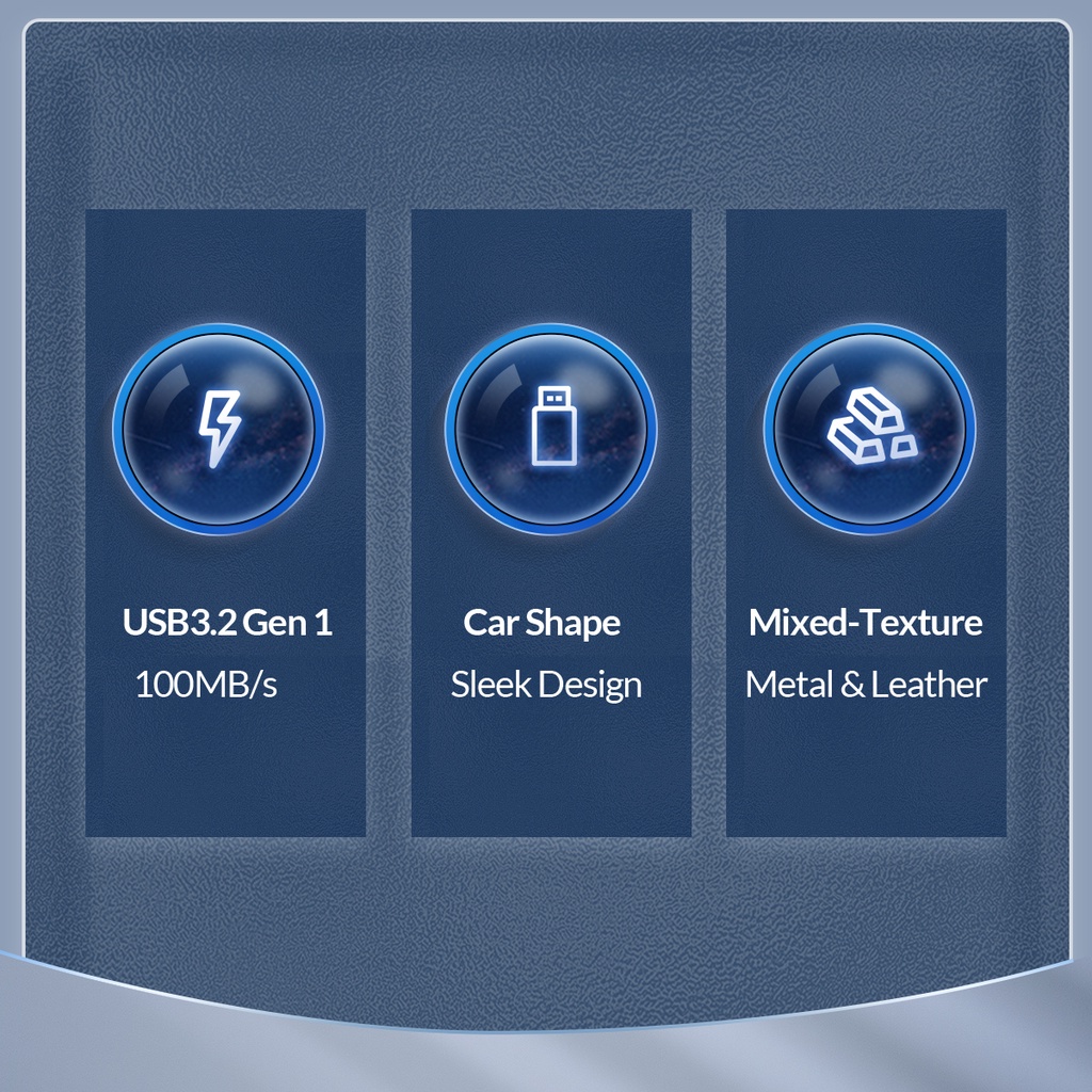 Orico USB 3.0 Lên Đến 100MB / s 128GB / 256GB Bằng Da &amp; Kim Loại Chống Nước