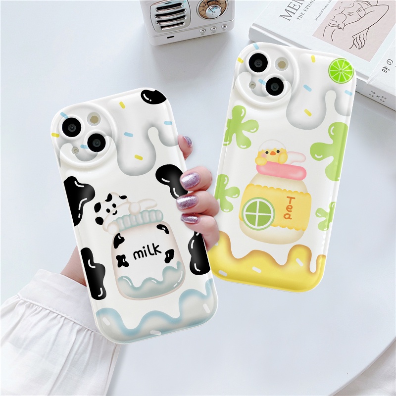 Ốp lưng iphone đệm khí phone milk tea 6/6plus/6splus/7/7plus/8/8plus/xs/11/12/13/pro/max/plus/promax - SALE SỐC B5-22