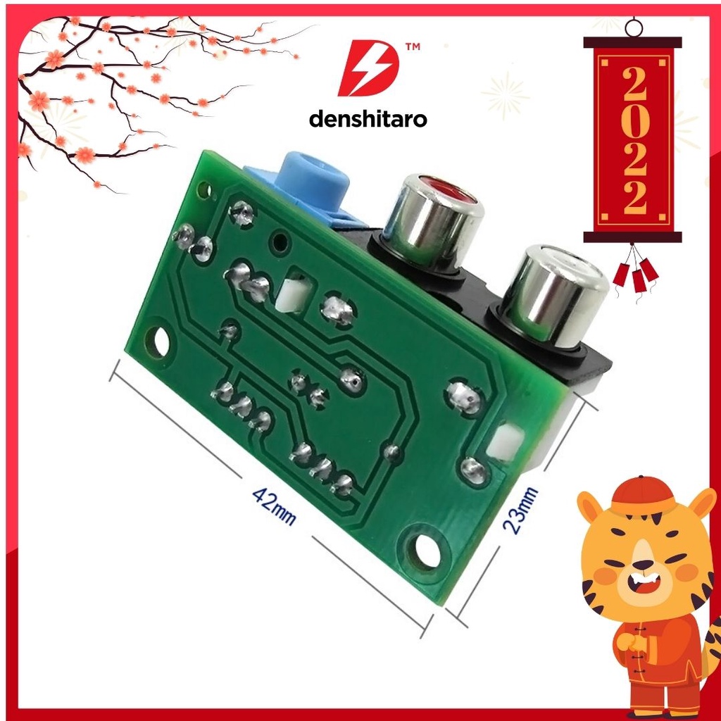 Denshitaro Combo 2 bộ giao diện vào ra âm ly giắc 3.5mm hoa sen 3P D00-107