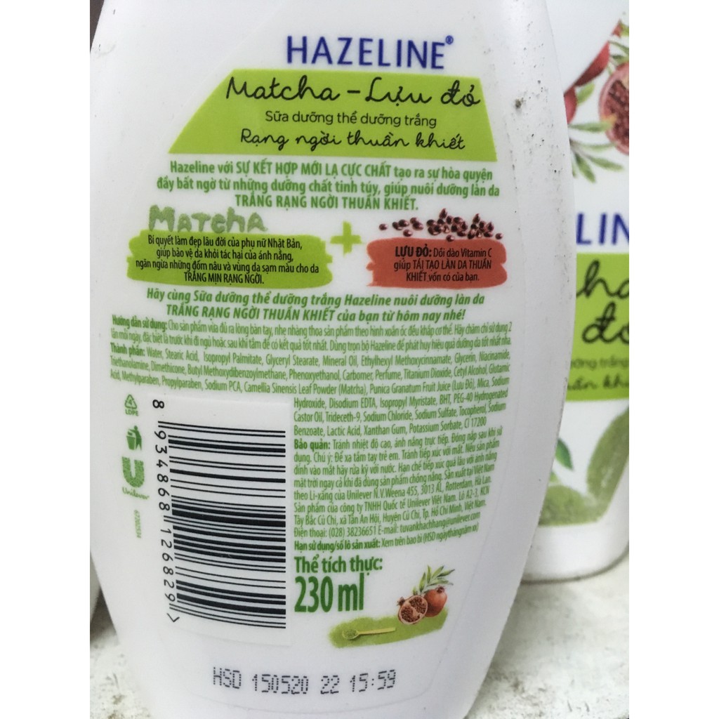 FREESHIP ĐƠN 99K_Sữa dưỡng thể Hazeline 230ml