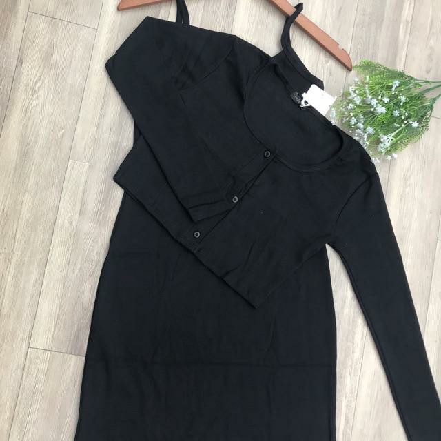Đầm body ❄ FREESHIP ❄ Váy 2 dây kèm áo khoác thời trang XIXO cao cấp mã DAM0040 | BigBuy360 - bigbuy360.vn