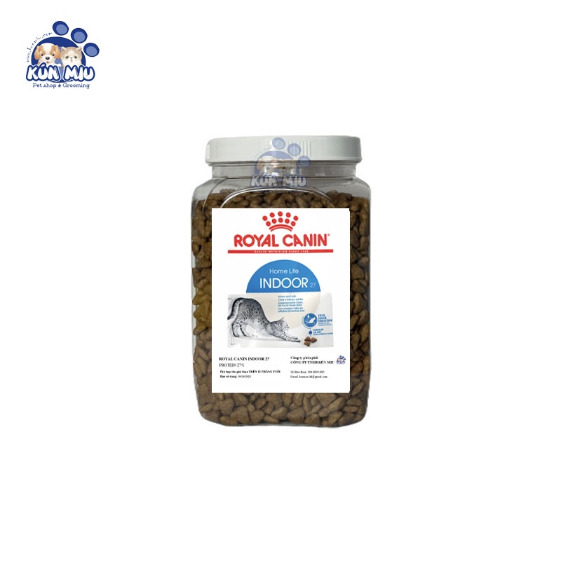 [Mã 155FMCGSALE giảm 7% - tối đa 100K đơn 500K] Thức ăn cho mèo con và mèo trưởng thành Royal Canin Pháp Hộp 1kg