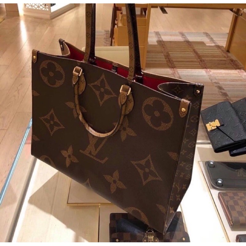 Túi xách nữ Lv onthego size lớn cực nặng Supervip có Code size 40