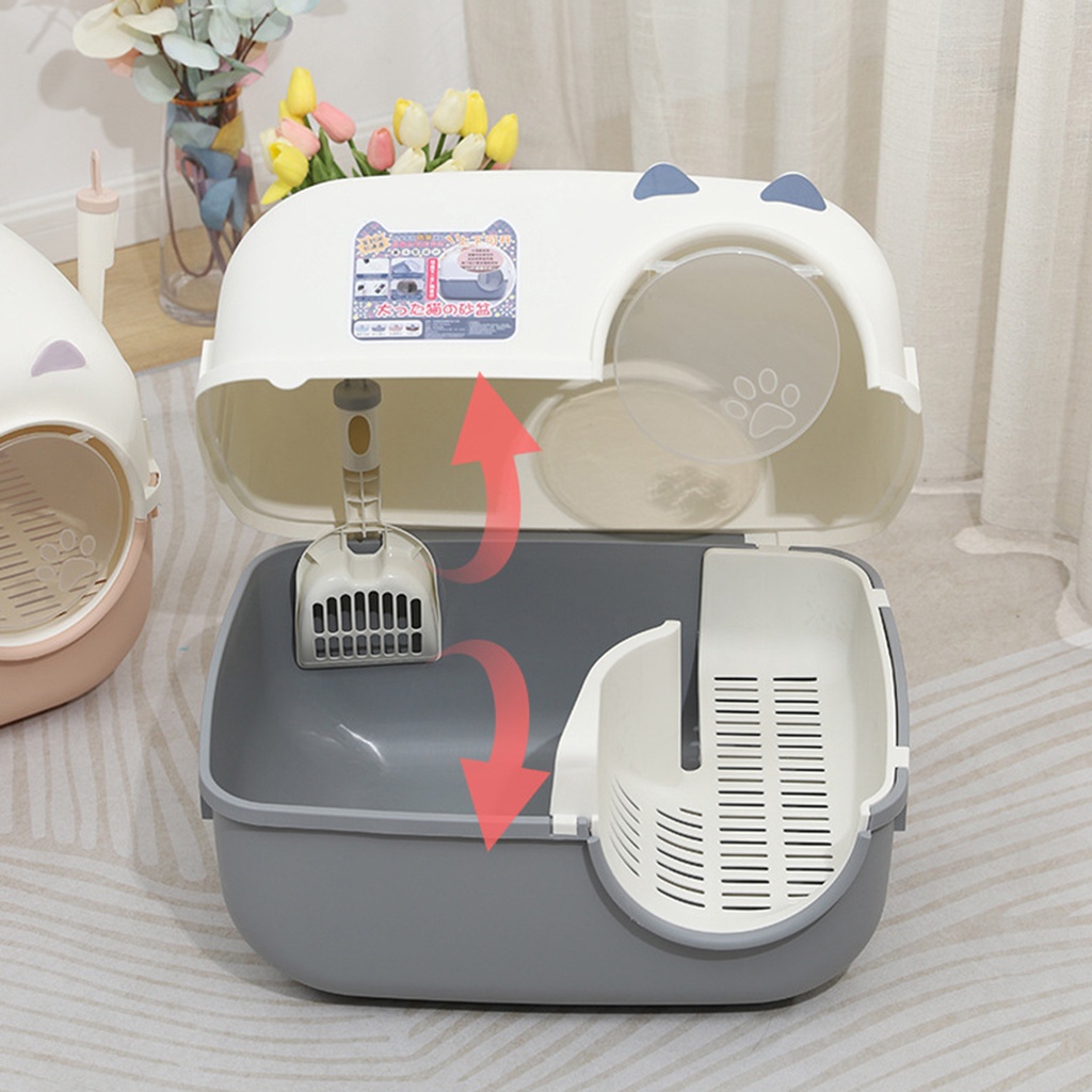 [Mã 252FMCGSALE giảm 8% tối đa 100k đơn 500K] Nhà vệ sinh cho mèo zise lớn có kèm xẻng Sakura Lapeta