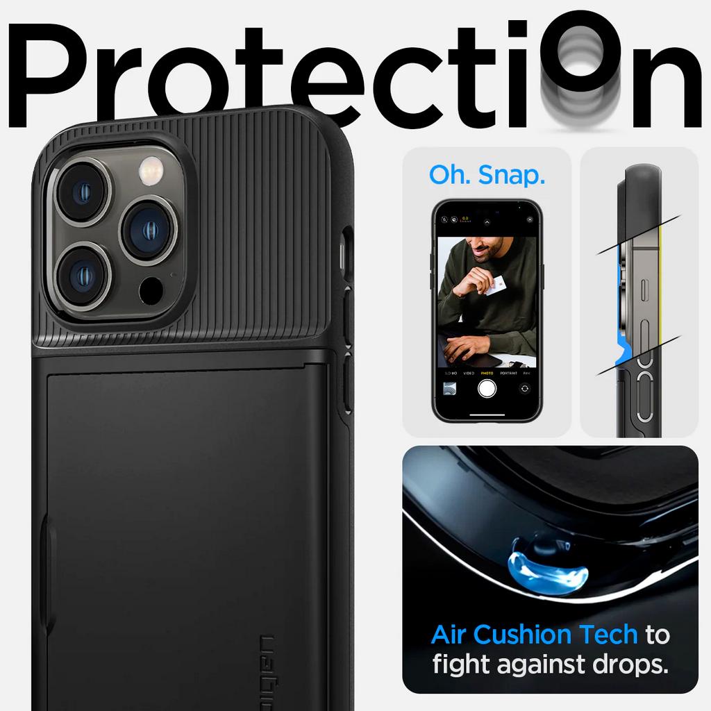Ốp Lưng Spigen Slim Armor CS Ngăn Đựng Thẻ Card Dành Cho iPhone 14/13 Series