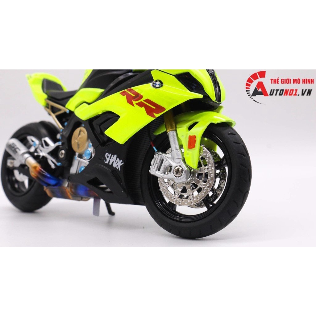 MÔ HÌNH XE ĐỘ BMW S1000RR GREEN ĐỘ PÔ SC TỈ LỆ 1:12 AUTONO1 D193