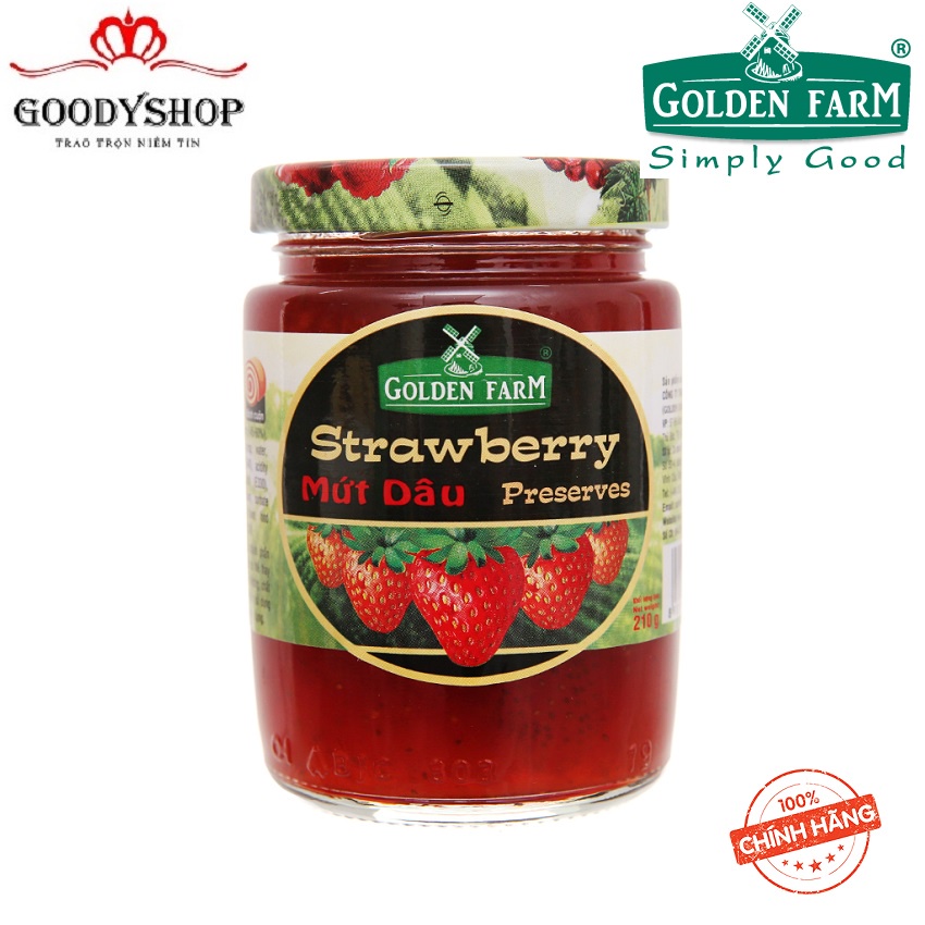 Mứt Dâu preserves Golden farm 210g GOODYSHOP