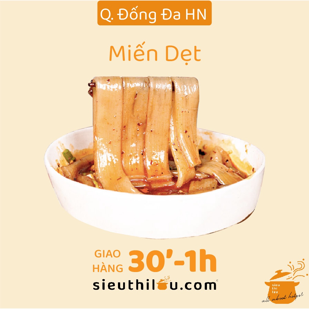 Miến Dẹt Trùng Khánh Làm Từ Khoai Lang 240g - Dai Giòn Sừn Sựt - Siêu Thị Lẩu