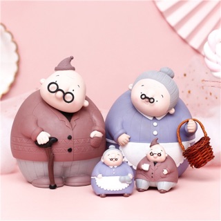 [ÔNG BÀ BÉO] Tượng Ông Bà Già Béo Cute , Trang Trí Dễ Thương, Làm Quà Tặng, Trang Trí, Biếu Tặng Đẹp, Sang Trọng, Ấm Áp