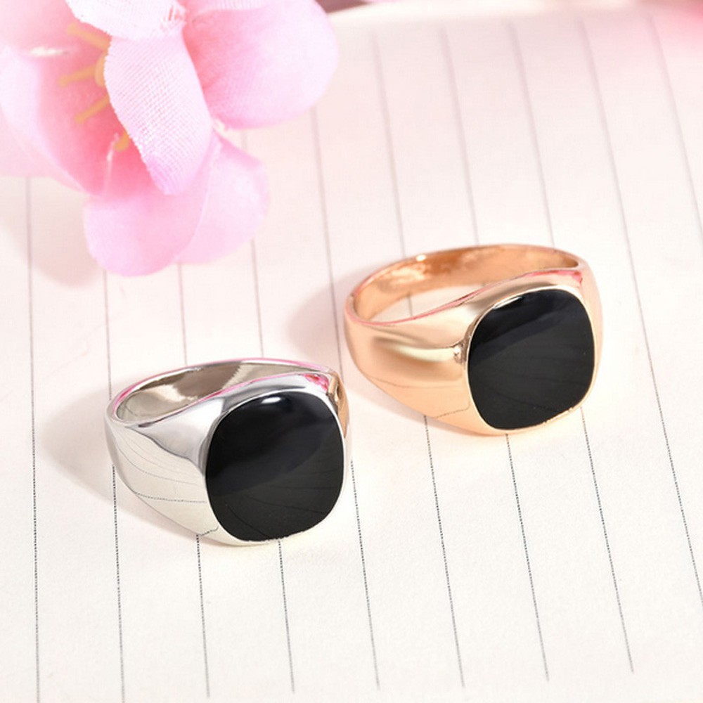 Nhẫn đeo tay phong cách cá tính màu trơn cho nam