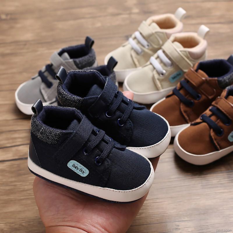 Giày Sneaker đế mềm chống trượt hợp thời trang cho bé trai từ 0-18 tháng tuổi
