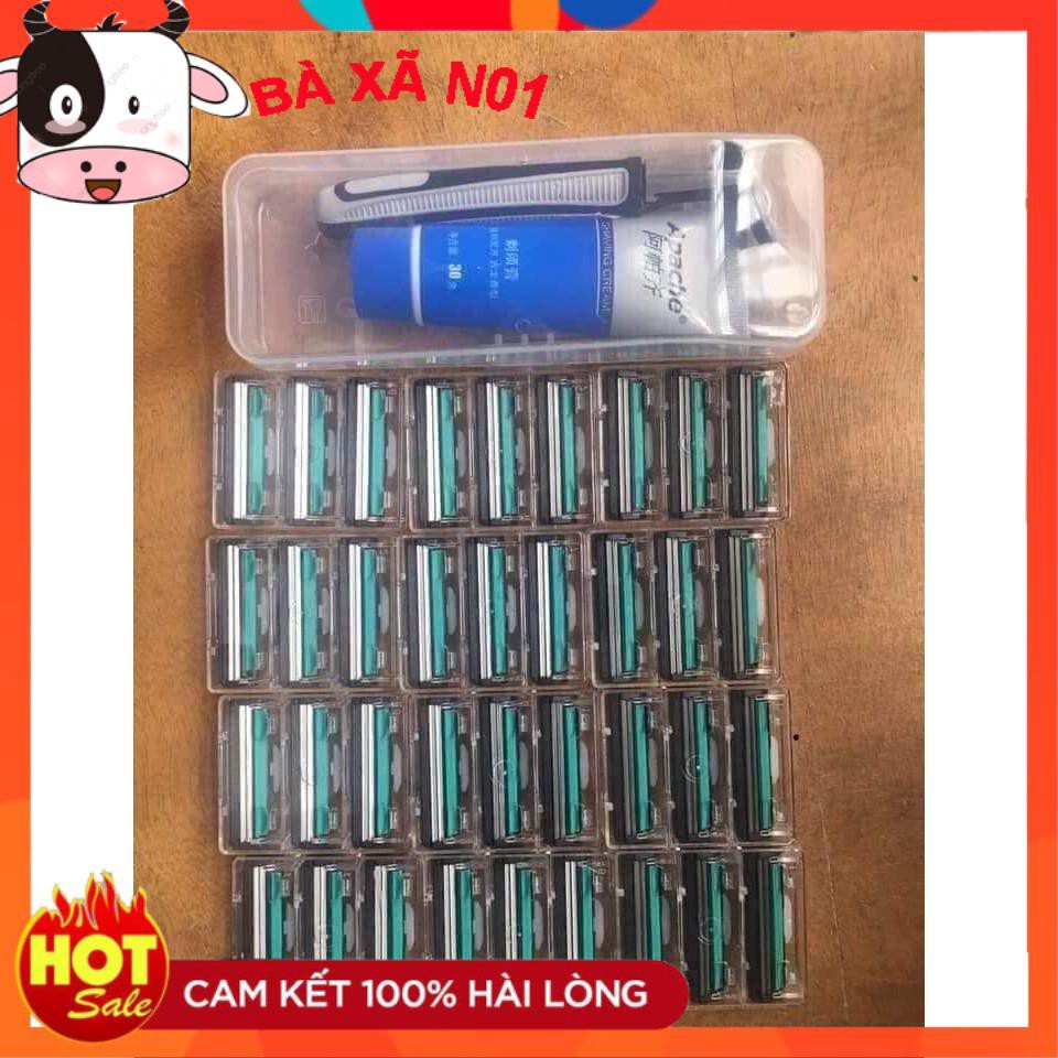 BỘ DAO CẠO RÂU 36 LƯỠI CẠO THAY THẾ TẶNG KÈM KEM CẠO RÂU CHUYÊN DỤNG